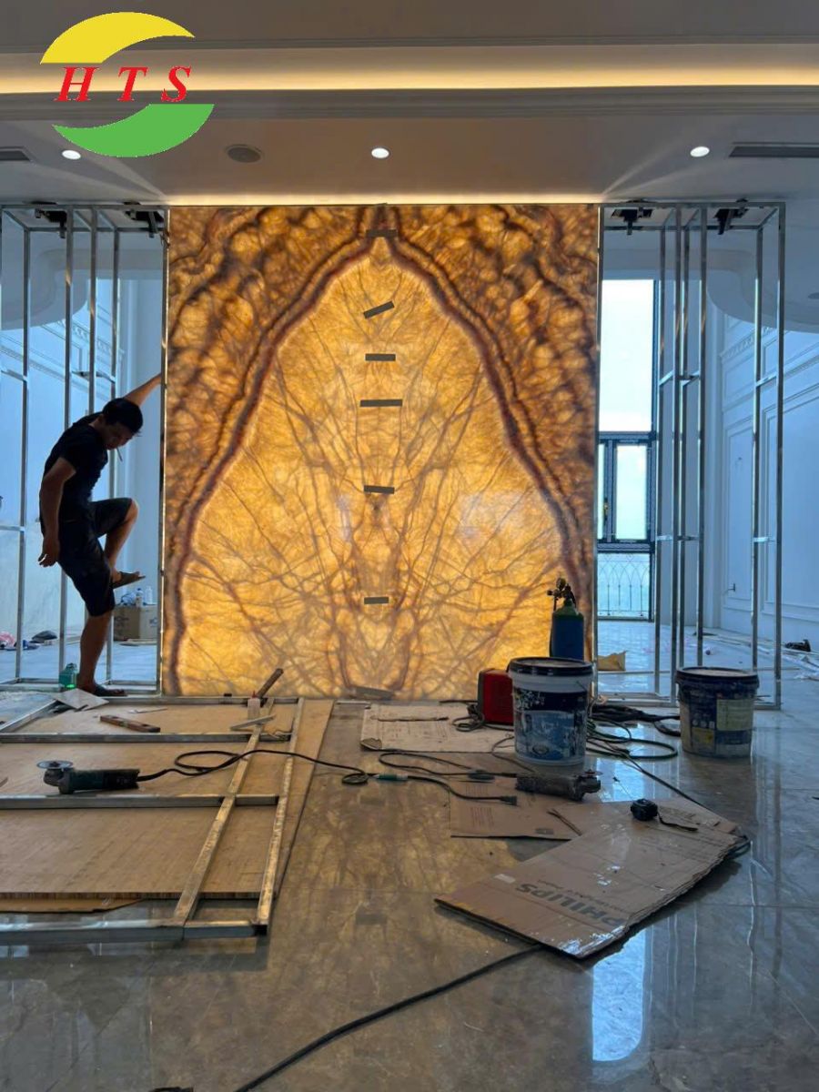 thi công tranh đá